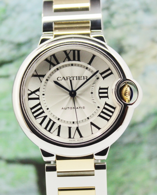 (image for) A Cartier Ballon Bleu 18K Yellow Gold & Steel Automatic Watch / 3284
